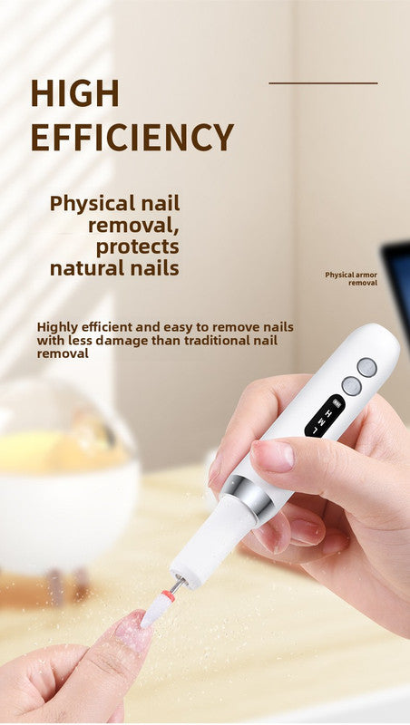 Electric Nail Drill Machine Cordless Portable E-File Kit with Charging Base LED Display 3 Speeds 15000RPM for Gel Polish Acrylic Removal Manicure Pedicure Home Pink