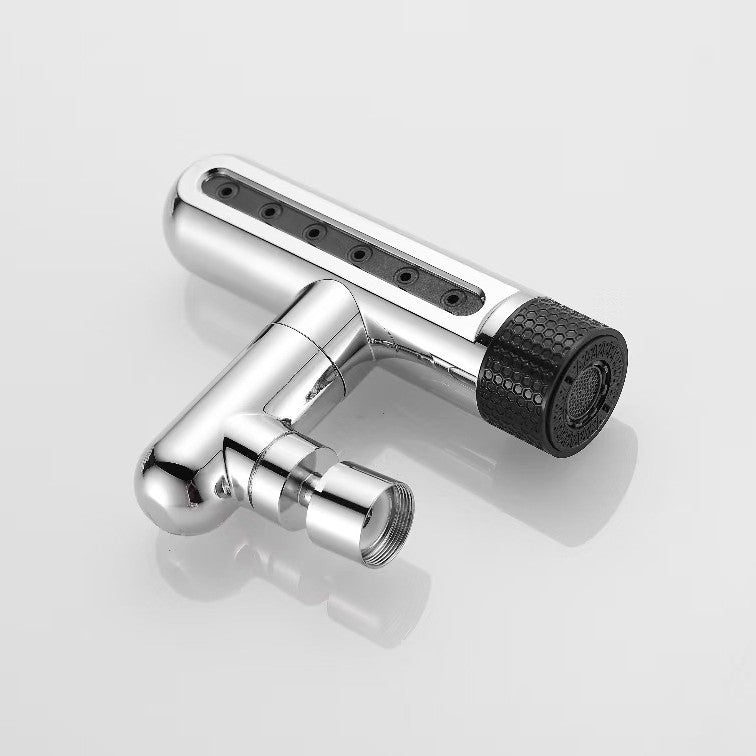 Universal 4-Mode Kitchen Tap Extender Waterfall Flying Rain Effect 360 Swivel Faucet Aerator Nozzle with Alloy Cap and Adapters Anti-Splash Sink Attachment