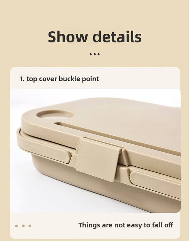 Collapsible Picnic Basket with Mini Table Lid Portable Folding Storage Crate with Cup Holders and Phone Stand Multi-Functional Outdoor Camping Sink Basin Khaki