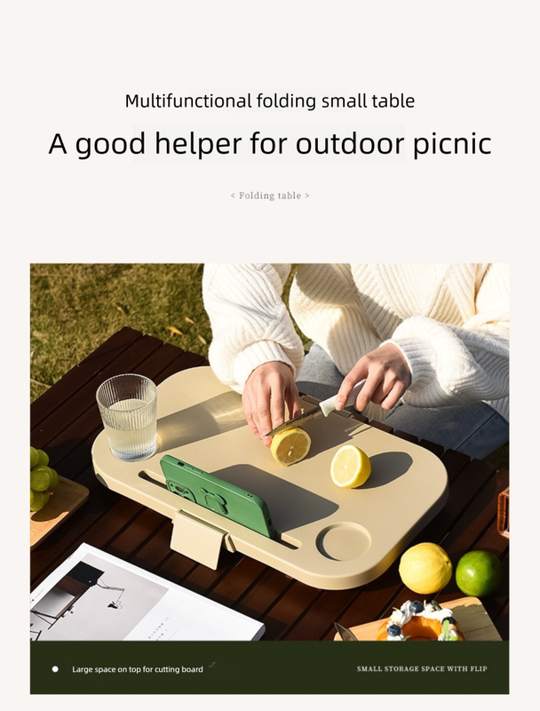 Collapsible Picnic Basket with Mini Table Lid Portable Folding Storage Crate with Cup Holders and Phone Stand Multi-Functional Outdoor Camping Sink Basin Green