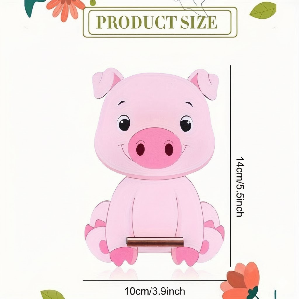 6 PCS Wooden Eyeglass Holder Stand Cute Animal Spectacle Rack Highland Cow Pig Cat Gnome Desktop Sunnies Display Gift for Home Office