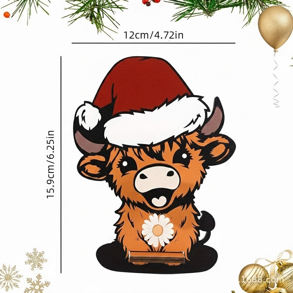 6 PCS Wooden Eyeglass Holder Stand Cute Animal Spectacle Rack Highland Cow Pig Cat Gnome Desktop Sunnies Display Gift for Home Office