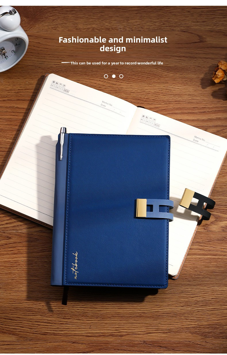 Brown Premium A5 Business Notebook Gift Set with Metal Pen - Soft PU Leather Journal 320 Pages Thick Paper - Executive Diary for Office & Home