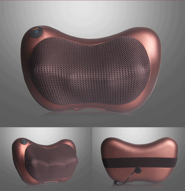 Electric Shiatsu Massage Pillow with Heat - Bi-Directional Deep Kneading Neck & Back Massager - Portable Car & Home Cushion for Muscle Relief - Black