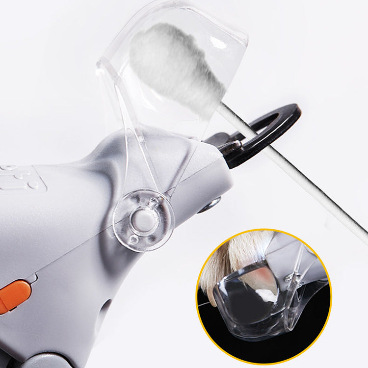 Illuminated Pet Nail Clippers with LED Light & Magnifier - Safety Claw Trimmer for Dogs & Cats - Lightweight Plastic Handle with Nail Catcher - 15cm Grey/Orange