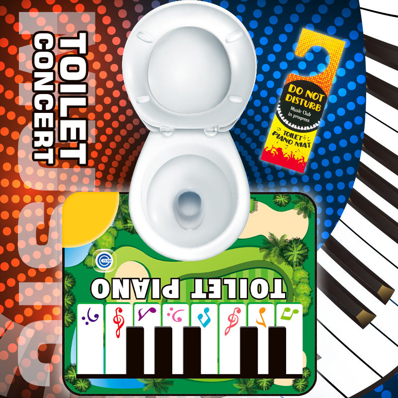 Green Electronic Toilet Piano Mat - Musical Potty Keyboard with Golf Theme - Funny Novelty Gag Gift for Kids & Adults - Waterproof & Non-Slip - Fits Standard Toilets