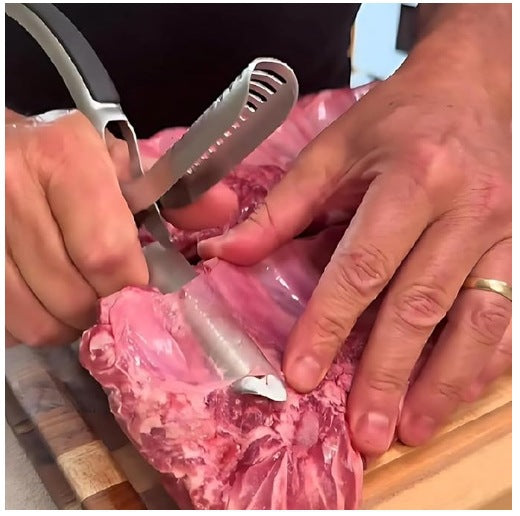 Heavy Duty Rib Skin Remover Pliers - Silver Skin Membrane Peeler for BBQ Pork & Beef - Durable Alloy Kitchen Tool for Smoker & Grill - 18cm