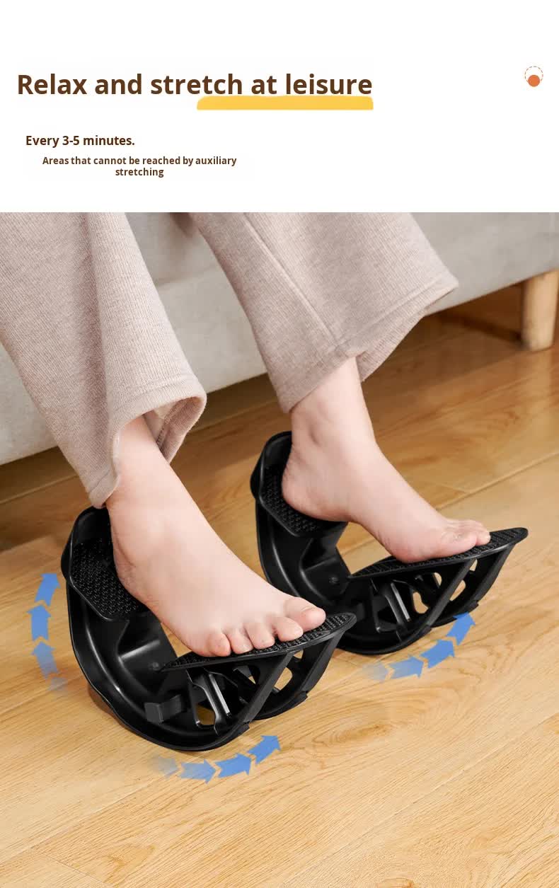 2 PCS Dual Foot Rocker with Connecting Bar - Calf & Ankle Stretcher System for Plantar Fasciitis Relief - Linked Incline Board with Stabiliser Axis - Heavy Duty Black