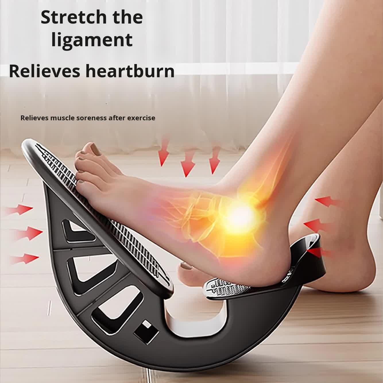 2 PCS Dual Foot Rocker with Connecting Bar - Calf & Ankle Stretcher System for Plantar Fasciitis Relief - Linked Incline Board with Stabiliser Axis - Heavy Duty Blue