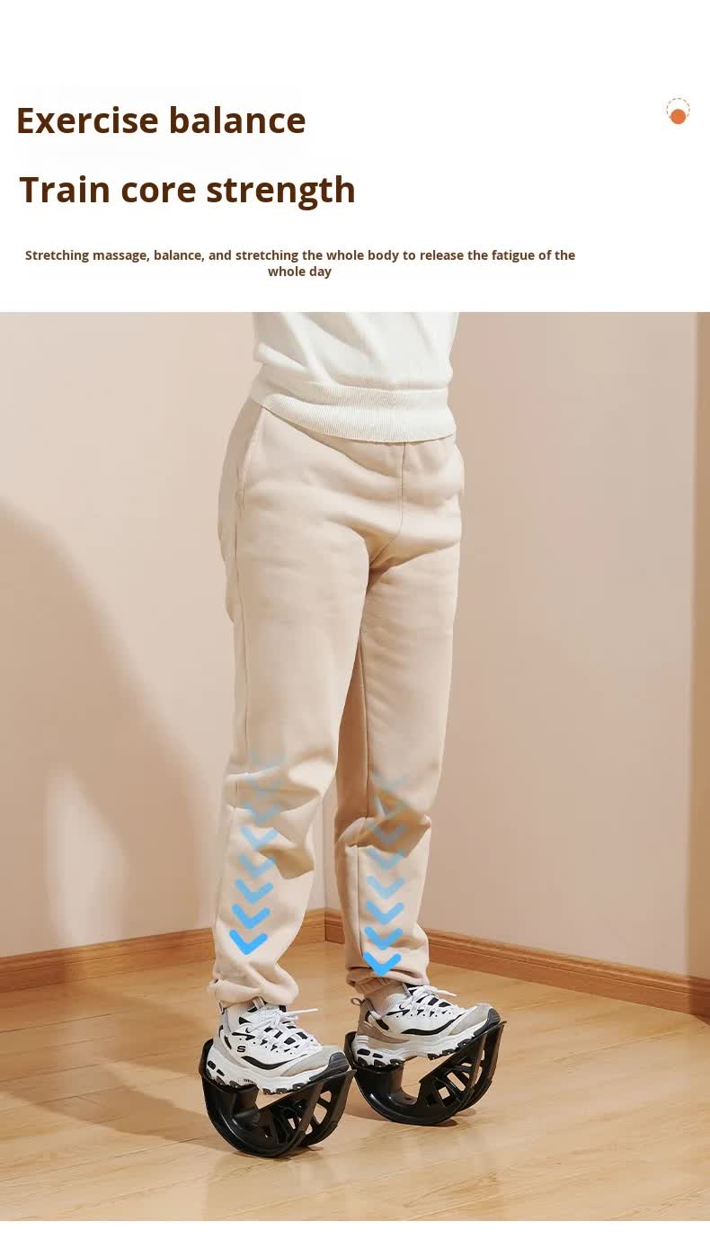 2 PCS Dual Foot Rocker with Connecting Bar - Calf & Ankle Stretcher System for Plantar Fasciitis Relief - Linked Incline Board with Stabiliser Axis - Heavy Duty Blue