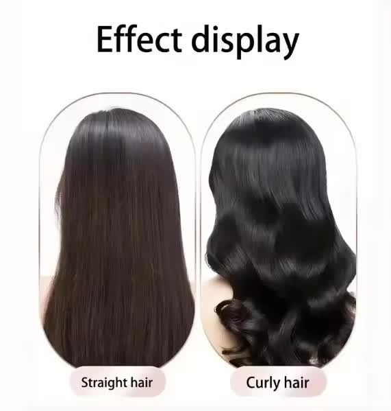 Cordless Mini Hair Straightener & Curler 2-in-1 - Portable USB Rechargeable Ceramic Flat Iron with 3 Temperature Settings - Compact Travel Styler for Bangs & Touch Ups - White