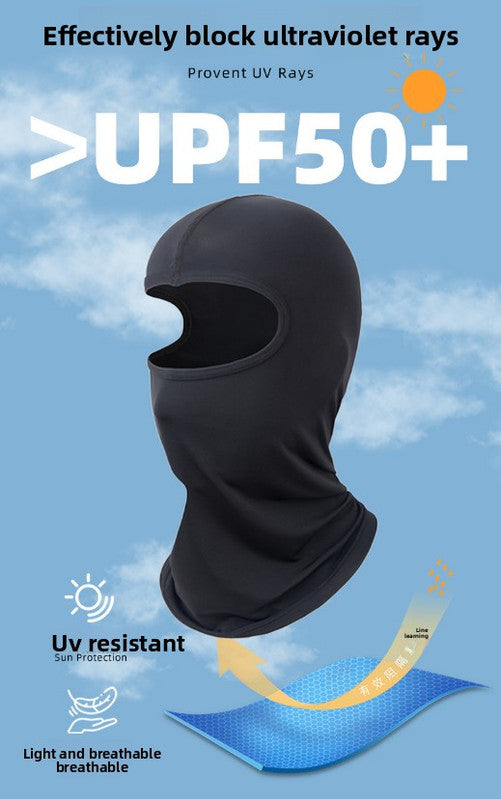 2 PCS Cooling Balaclava Face Mask (Grey & Black) - Breathable Ice Silk & Mesh Helmet Liner for Motorcycling & Cycling - UPF Sun Protection Quick Dry