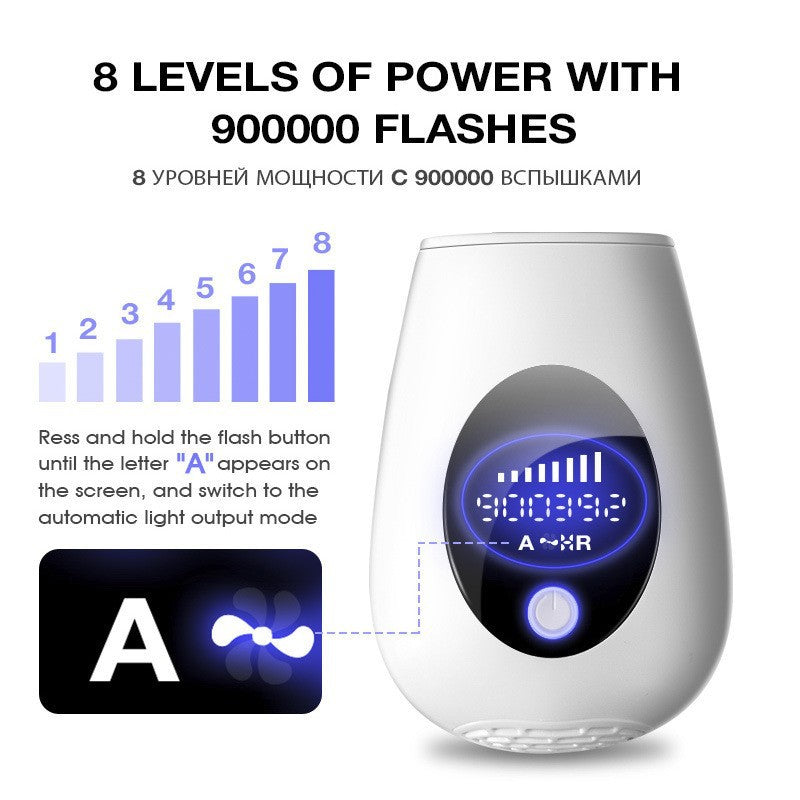 IPL Laser Hair Removal Handset for Women & Men - 900,000 Flashes Home Use Hair Remover Device for Face Body Bikini & Underarms - Painless & Effective Reduction - AU Plug Pink