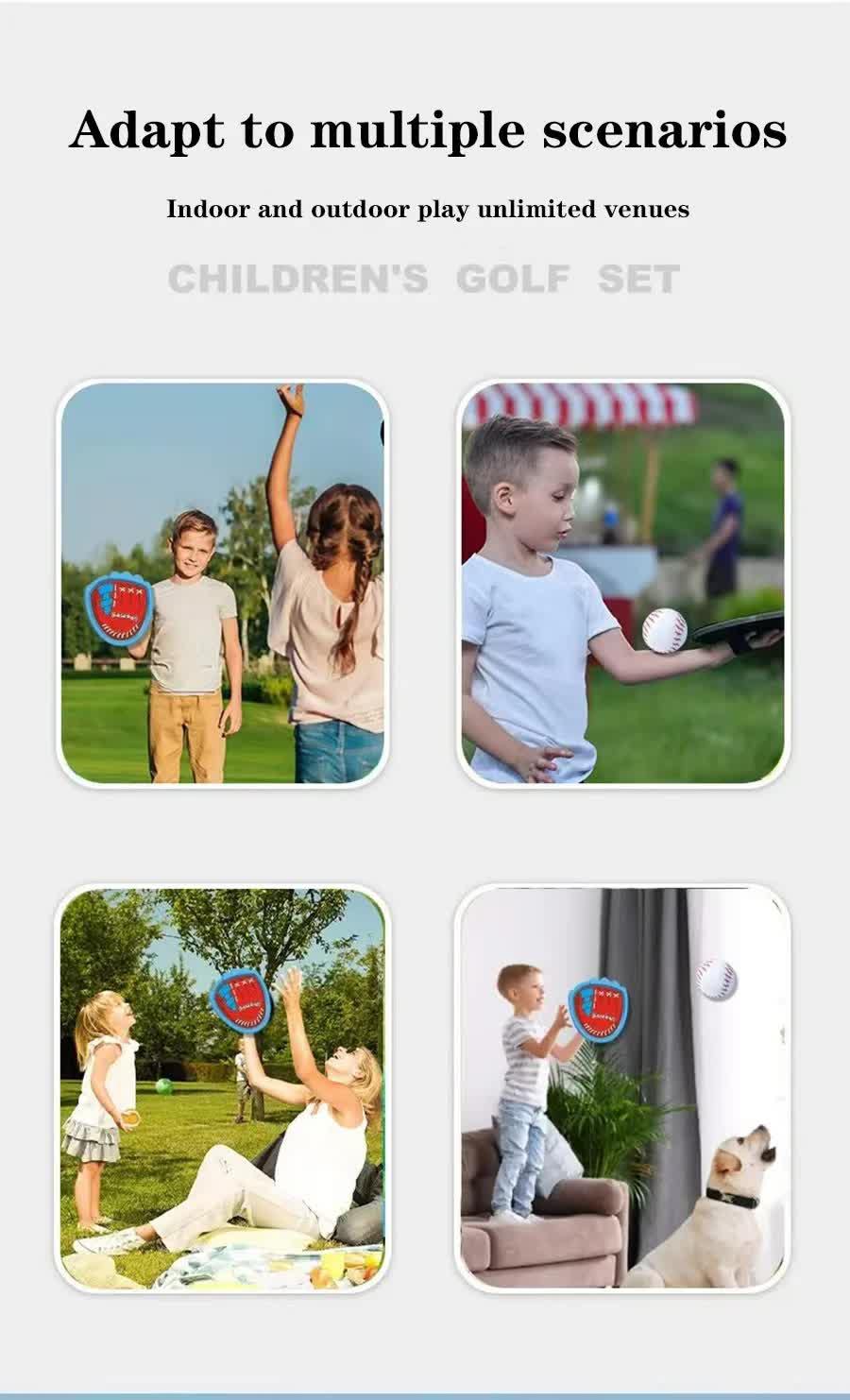 LED Light Up Toss and Catch Game Set - 2 Glowing Blue Paddles & 3 Sticky Basketball - Fun Outdoor Beach & Camping Toy for Kids & Adults - Includes Mesh Storage Bag