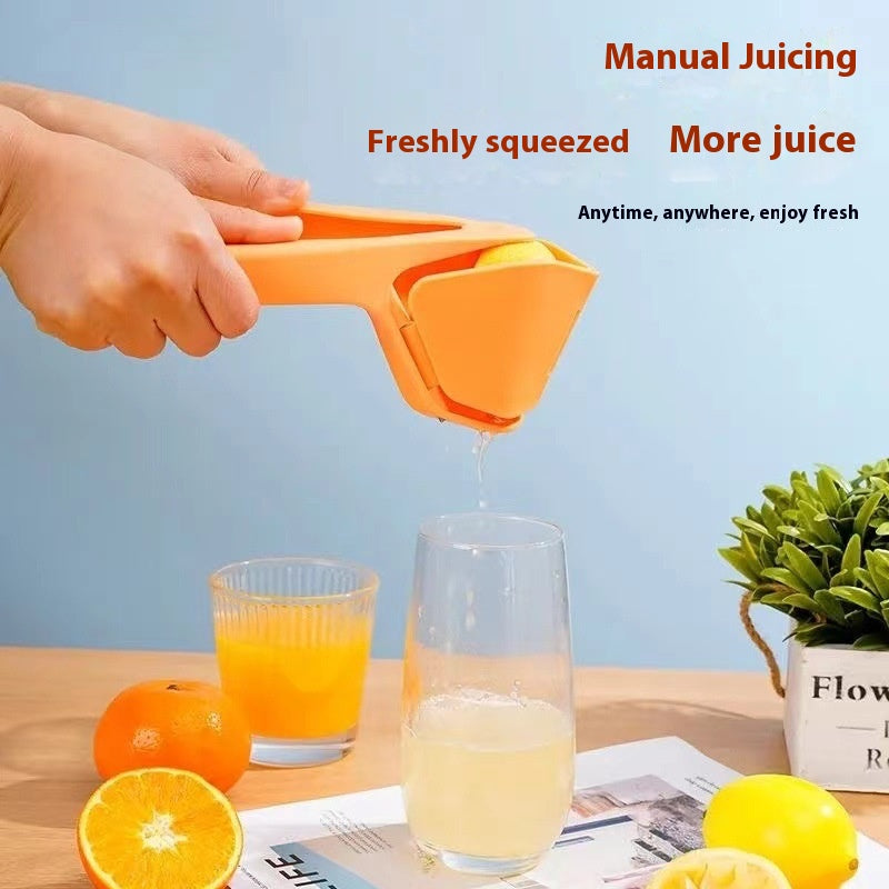 Foldable Manual Lemon Squeezer & Citrus Juicer - Portable Handheld Fruit Press for Fresh Orange & Lime Juice - Space Saving Kitchen Tool - Green