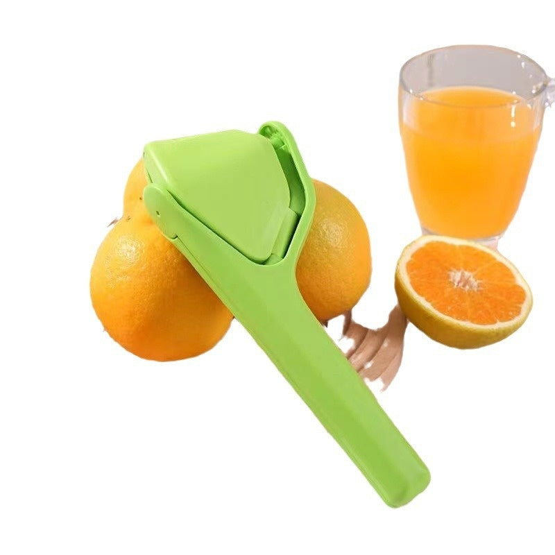 Foldable Manual Lemon Squeezer & Citrus Juicer - Portable Handheld Fruit Press for Fresh Orange & Lime Juice - Space Saving Kitchen Tool - Yellow