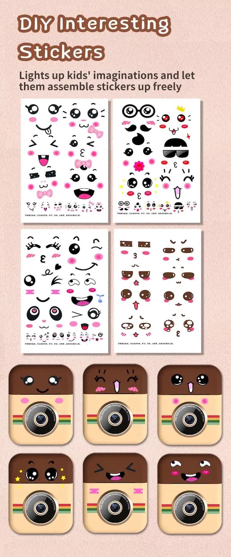 Kids Instant Print Camera with 32GB SD Card & 3 Paper Rolls - Retro Thermal Digital Camera & Video Recorder - 1080P Dual Lens Selfie Toy Gift - Blue