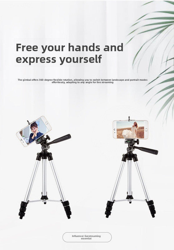 3120 Black Camera & Phone Tripod Stand - 110cm Lightweight Aluminium Portable Travel Mount with 3-Way Head & Universal Smartphone Holder - Adjustable Vlogging Gear - Black