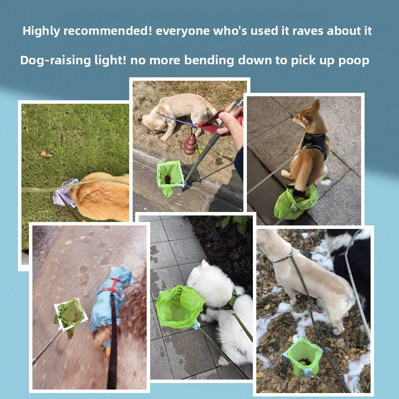 Portable Telescopic Dog Poop Scooper No Touch Waste Collector with Extendable Handle Small Size for Pets up to 15kg Ideal for Daily Walks