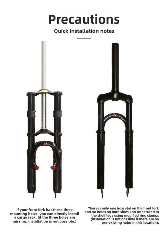 Universal Aluminium Bicycle Front Rack Carrier with Mounting Hose Clamps for MTB Fork Cargo Shelf Black