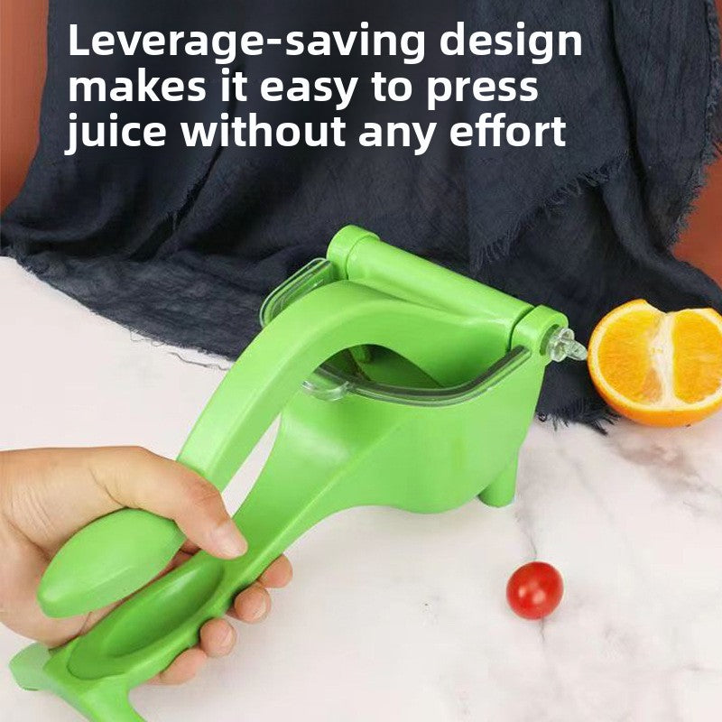 Manual Fruit Juicer Hand Press Citrus Squeezer Lemon Orange Lime Extractor Portable Food Grade PP Green Easy Clean Detachable for Home Camping