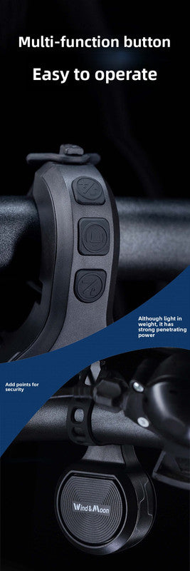 130dB Electric Bike Horn with Anti-Theft Alarm Electronic Bicycle Bell USB Rechargeable Waterproof Adjustable Volume Vibration Sensor for MTB Road Scooter Black