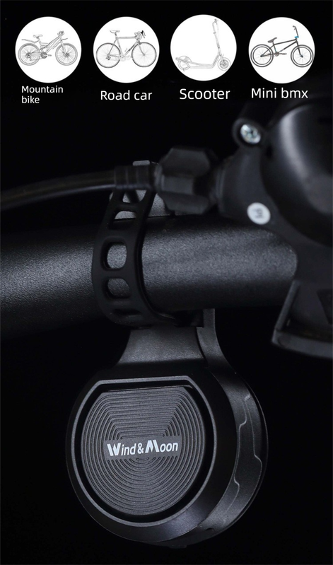 130dB Electric Bike Horn with Anti-Theft Alarm 4 Sound Modes Adjustable Volume USB Rechargeable Waterproof Bicycle Bell for MTB Road Scooter Black