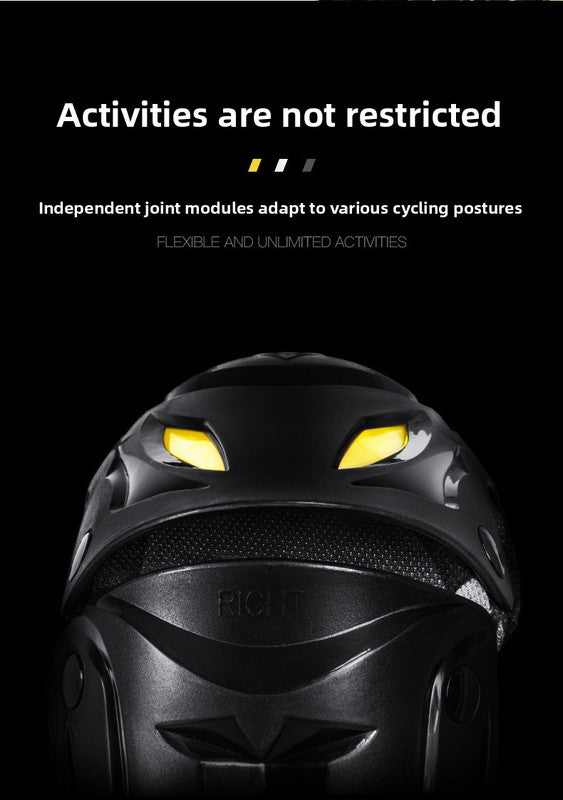 4 Piece Motorcycle Protective Gear Set Knee Pads and Elbow Guards Motocross Shin Armour Quick Release Hard Shell Adjustable Black