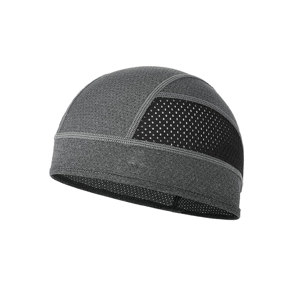 Cooling Mesh Skull Cap Helmet Liner Sweat Wicking Quick Dry Beanie Grey for Cycling Motorbike Running Hard Hat One Size