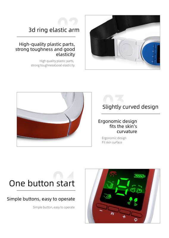 Electric EMS V-Face Shaping Massager Microcurrent Facial Lifting Device Double Chin Reducer with Remote Control & Heating Red