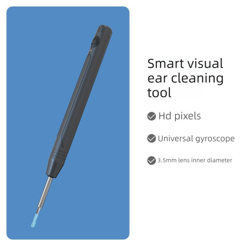 Smart Visual Ear Wax Removal Tool with HD Camera WiFi Wireless Otoscope Ear Cleaner 3.5mm Ultra Slim Lens for iPhone Android Green