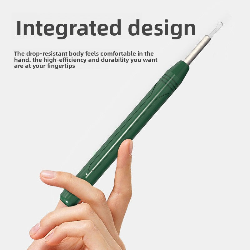 Smart Visual Ear Wax Removal Tool with HD Camera WiFi Wireless Otoscope Ear Cleaner 3.5mm Ultra Slim Lens for iPhone Android Black