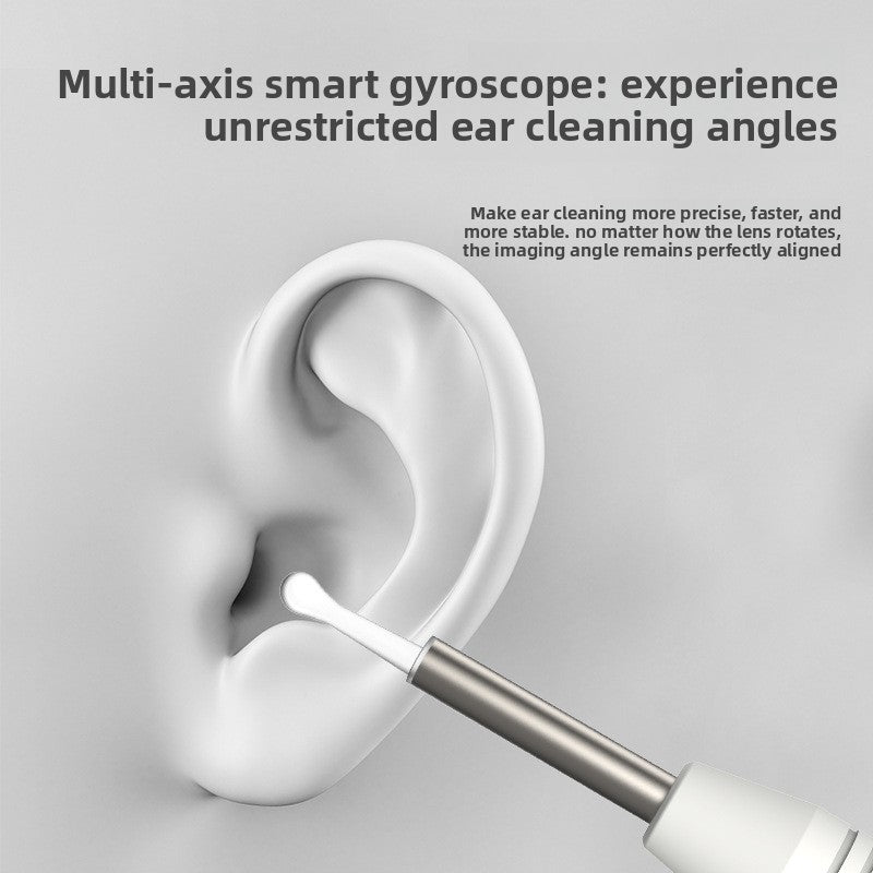 Smart Visual Ear Wax Removal Tool with HD Camera WiFi Wireless Otoscope Ear Cleaner 3.5mm Ultra Slim Lens for iPhone Android Black