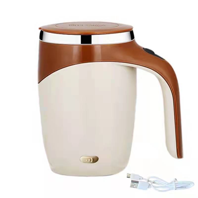 Rechargeable Automatic Self Stirring Mug USB Magnetic Mixing Cup 304 Stainless Steel Electric Coffee Tumbler for Travel Office Coffee