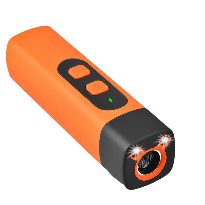 Portable Single-Head Ultrasonic Dog Repeller &amp; Trainer with LED Flashlight - Multi-Function Pet Safety Device for Outdoors