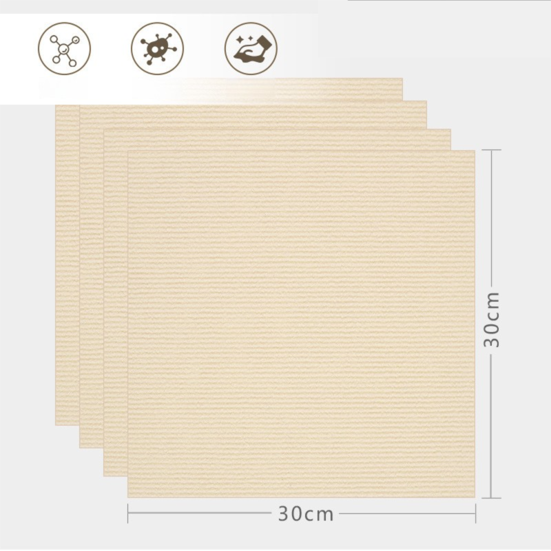 16 Pack Light Grey Durable & Soft Self-Adhesive Carpet Tiles(30x30cm) - Interlocking Non-Slip Square Floor Mat for Bedroom, Office & Living Room
