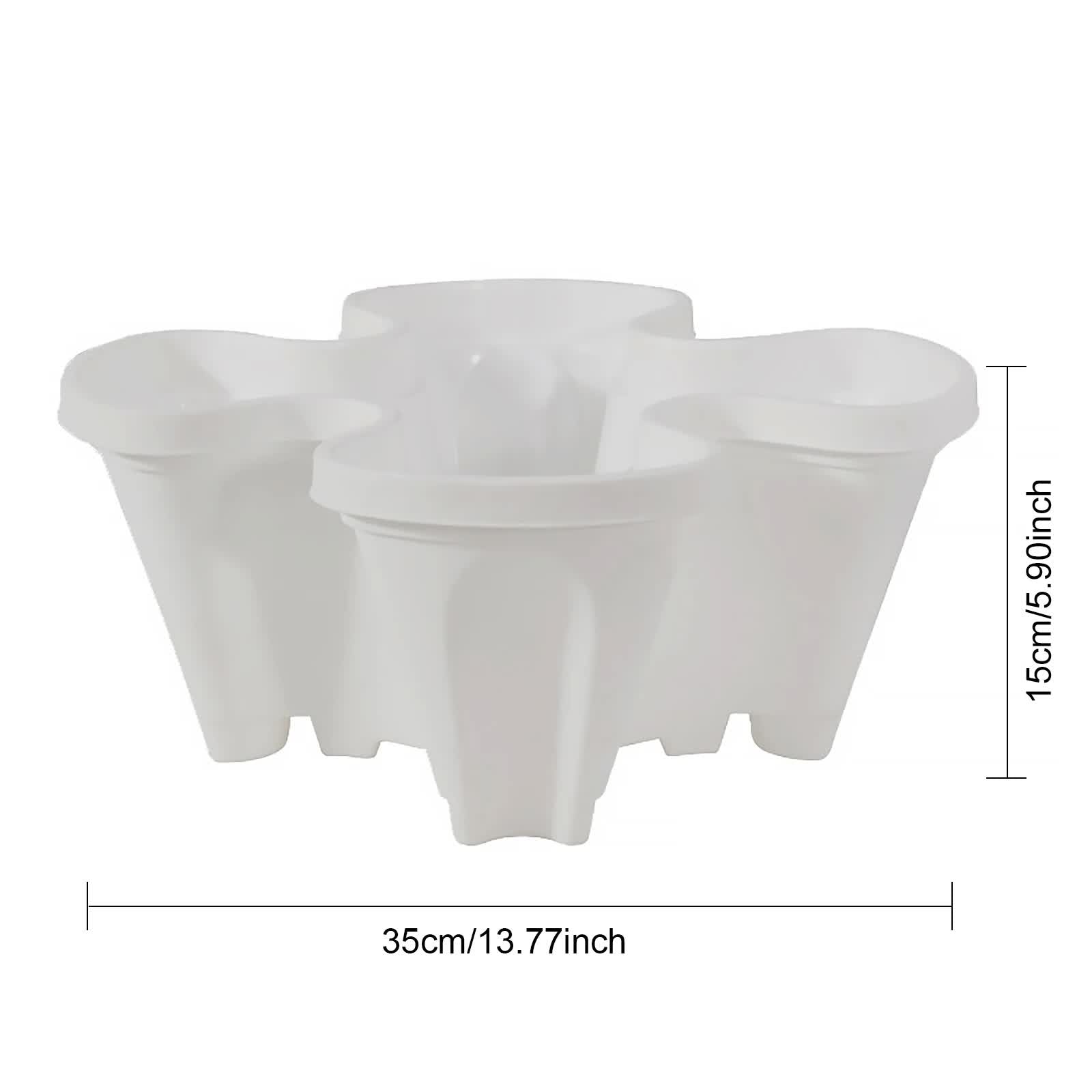 Green 3-Tier Stackable Strawberry & Vegetable Planter with Mobile Wheel Tray - Space-Saving Vertical Gardening System