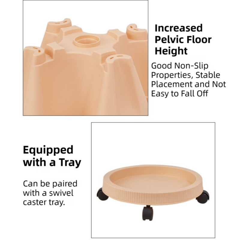 Purple 3-Tier Stackable Strawberry & Vegetable Planter with Mobile Wheel Tray - Space-Saving Vertical Gardening System
