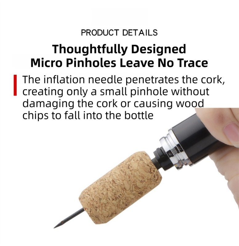 Blue Pen-Style Air Pressure Wine Bottle Opener with Vacuum Wine Stopper Set - Effortless Cork Removal for Home & Champagne Party