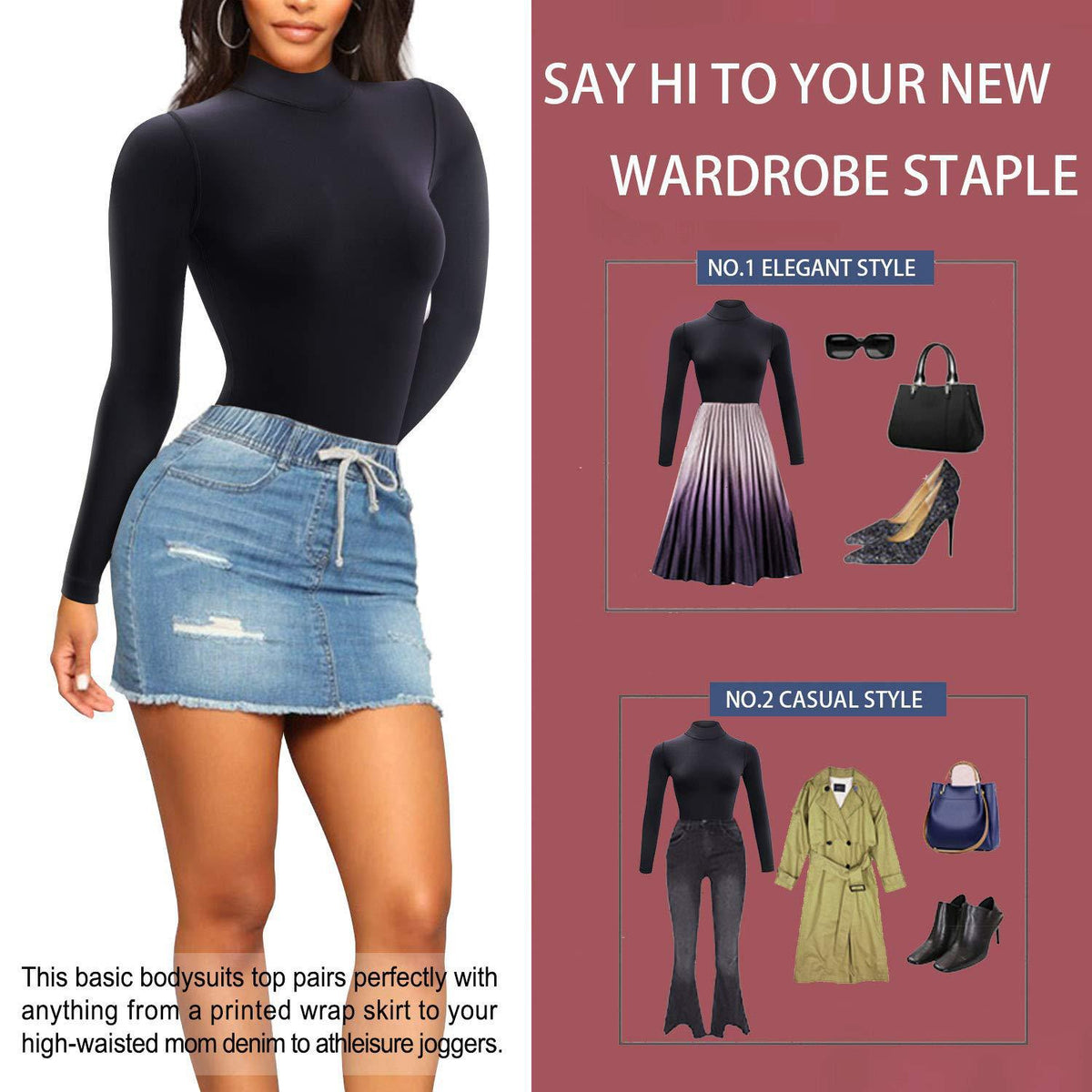 Size S Black Women's Sexy T-Back Bodysuit Thong Leotard - Milk Silk Round Neck Slim Fit Jumpsuit Base Layer