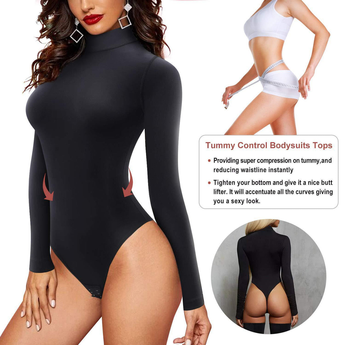 Size L Black Women's Sexy T-Back Bodysuit Thong Leotard - Milk Silk Round Neck Slim Fit Jumpsuit Base Layer