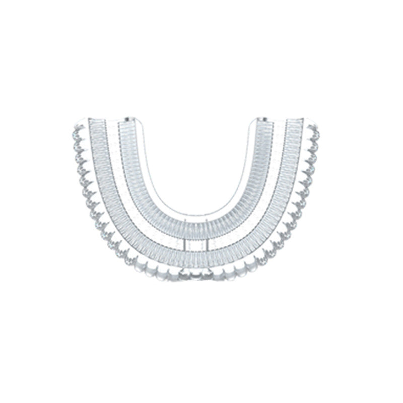 Blue Dinosaur 360° U-Shaped Electric Toothbrush Set for Children 2-6 Years Old - Silicone Soft Bristle Oral Cleaner with 6 Modes & 3 Small Brush Heads