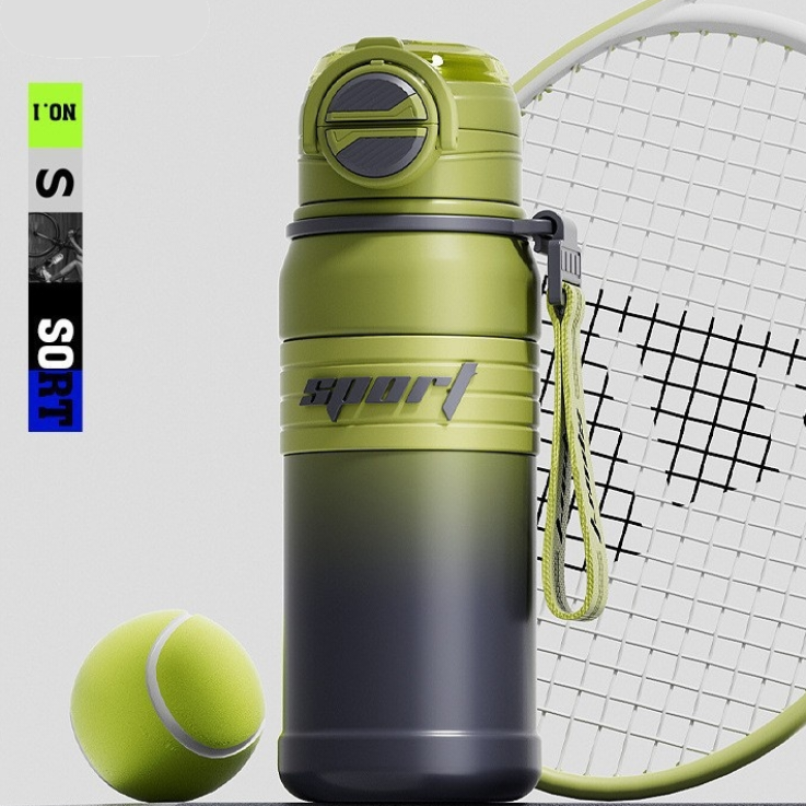 Green 680ml Large Capacity Sports Insulated Tumbler - 316 Stainless Steel Straw Water Bottle, Dual-Use Lid for Travel &amp; Outdoors