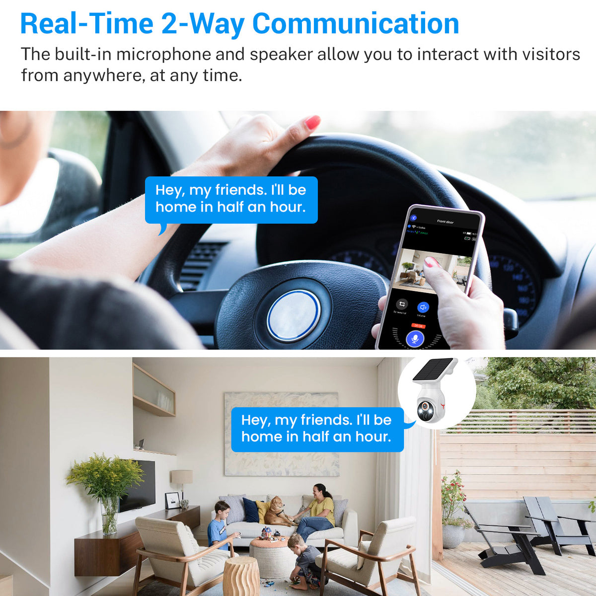 Camouflage Color Powered Outdoor Security Camera 1080P - Wireless Smart Home PTZ CCTV with Two-Way Audio, IP65 Waterproof & Colour Night Vision