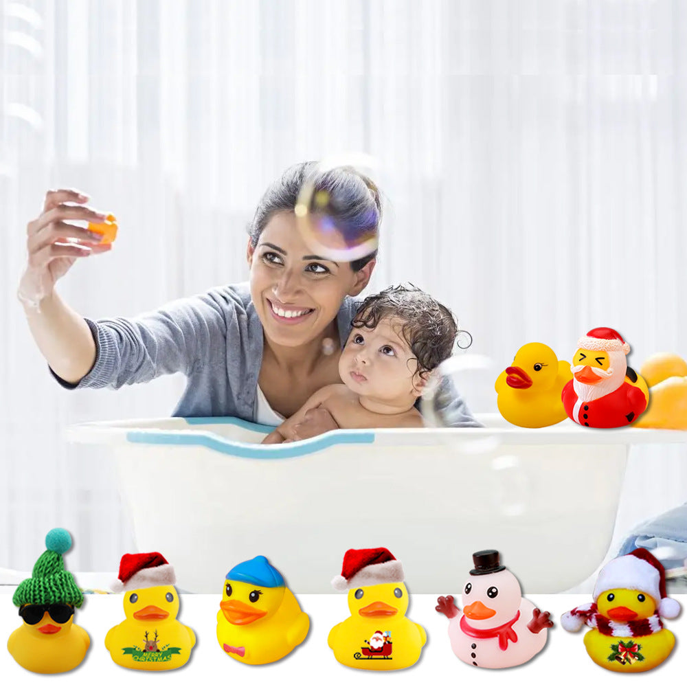 Creative Christmas Rubber Duck Advent Calendar - 24 Unique Festive Mini Duck Bath Toys (Blind Box)