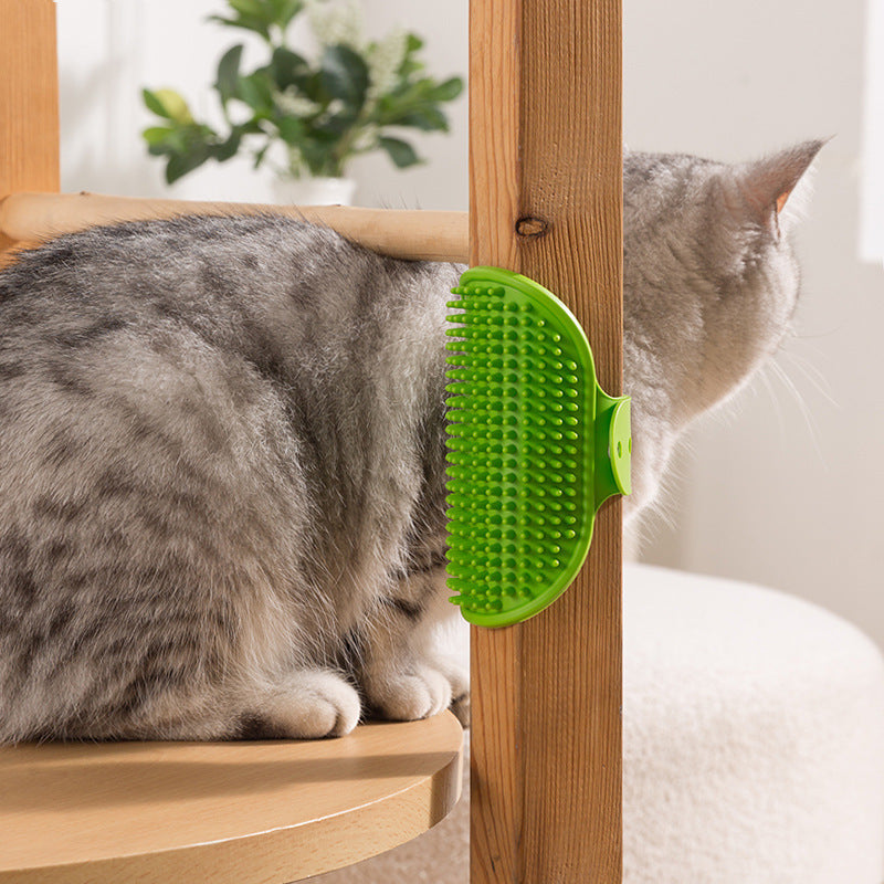 3-Pack Green Multi-Functional Adjustable Silicone TPR Pet Grooming Massage Brush - for De-Shedding, and Furniture Scratching