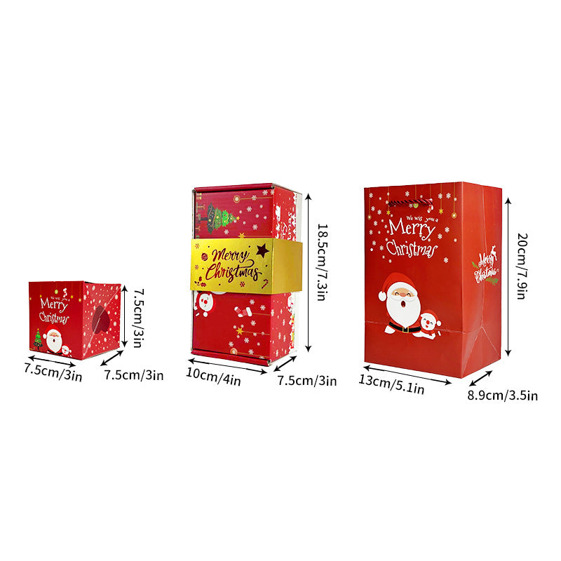 Red Pop-Up Jumping Gift Box Set (10 Bouncing Boxes) - Christmas / Valentine's Day Creative Surprise Gift Kit for Cash &amp; Tiny Gift
