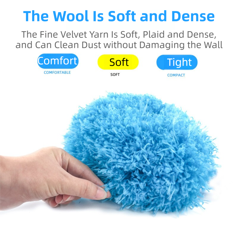 2-Pack Green Telescopic Electrostatic Duster with 360° Hollow Ring Design - Fan Blade Cleaner, High Reach Dust Removal, Multi-Purpose