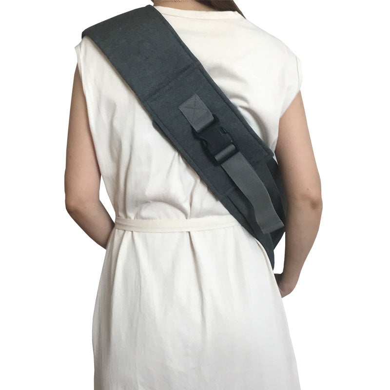 Dark Grey Adjustable Pet Carrier Sling Bag - Comfortable Wide Shoulder Strap Crossbody Tote for Cats and Small Dogs (Up to 13 lbs)