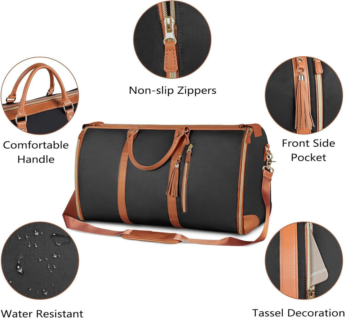 Pink 56-75L Large Capacity Foldable Garment Duffel Bag with Shoe Pouch - PU Leather Convertible Suit Carrier, Anti-Wrinkle Travel & Weekender Bag